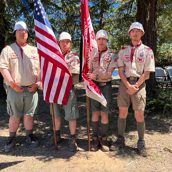 group of kid scouts